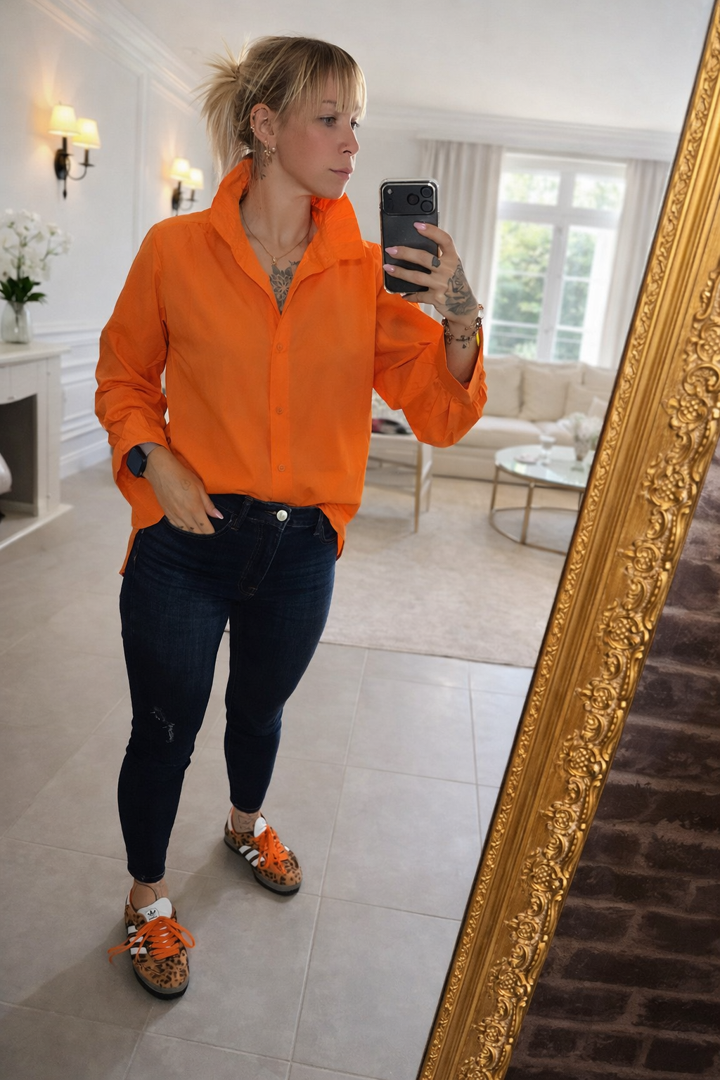 ✨ Chemise Esmeralda Orange — éclat & style affirmé 🧡