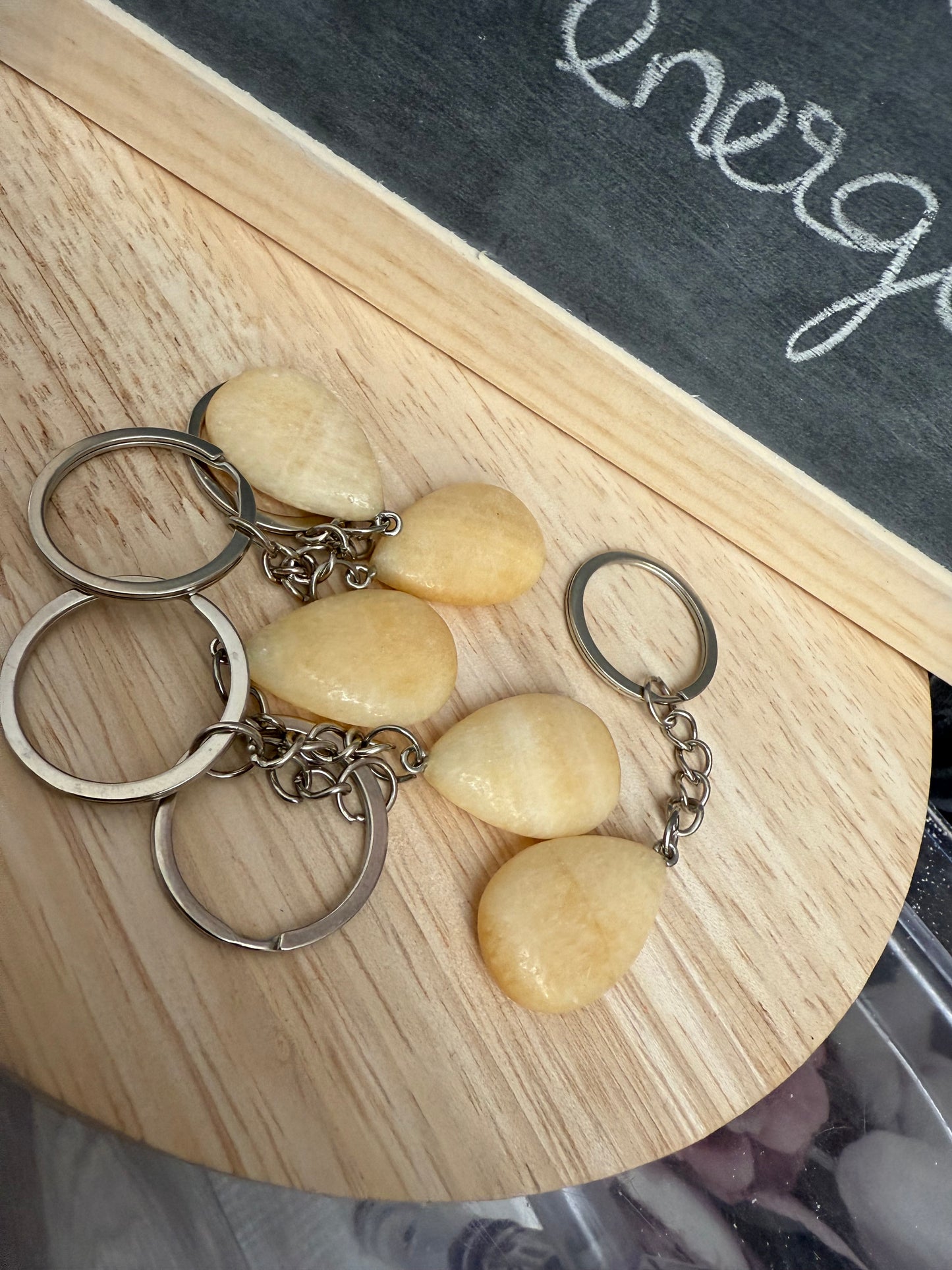 Porte-clefs calcite orange