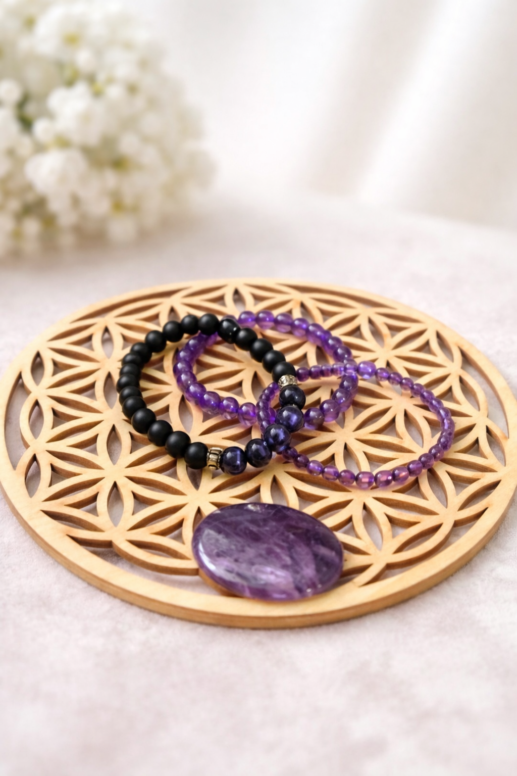 💜 2. Bracelet Améthyste – Apaisement & Sérénité