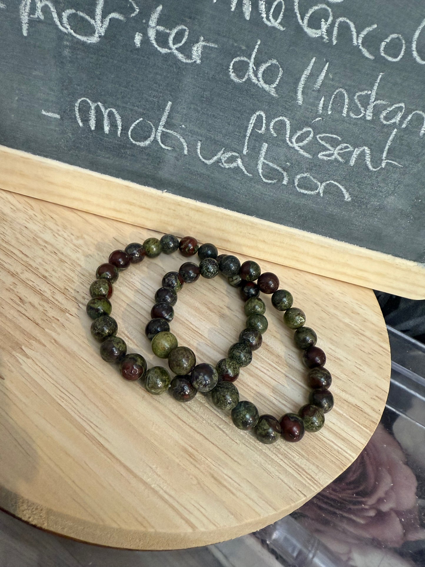 Bracelet jaspe sang de dragon