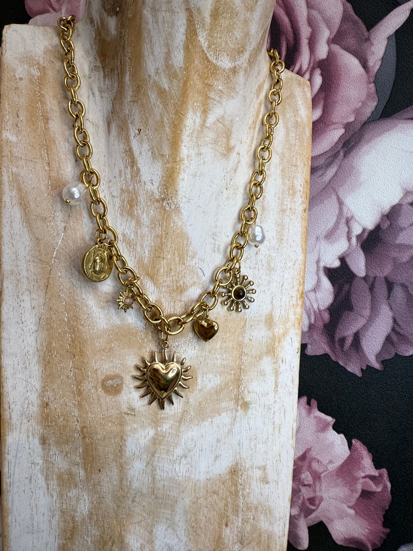 Collier cœur soleil ☀️