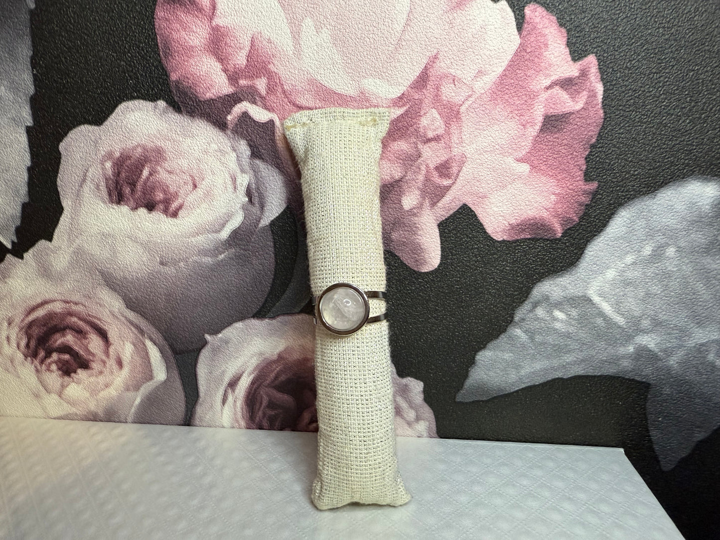 Bague quartz rose