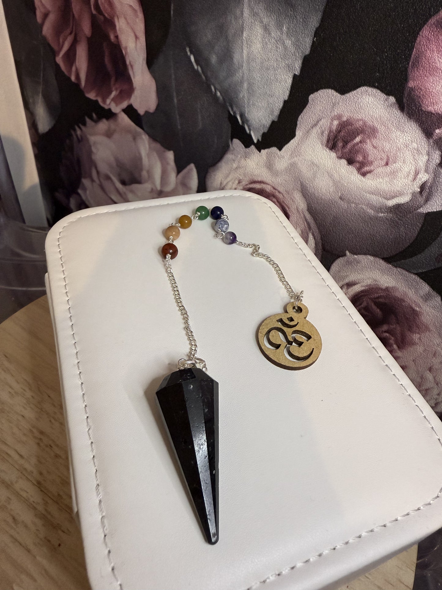 Pendule tourmaline OM 7 chakras