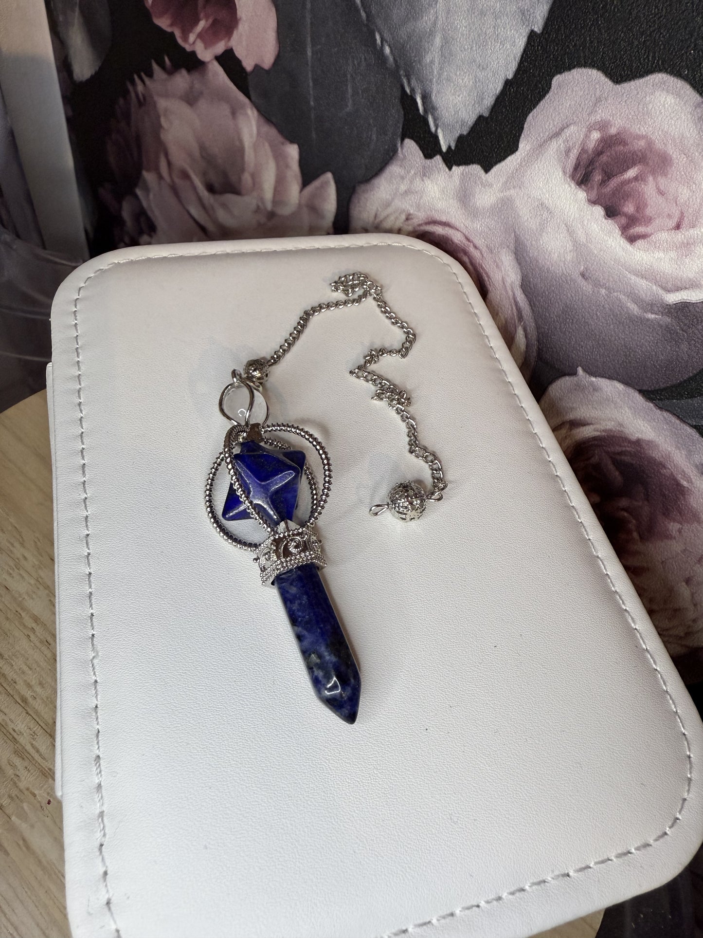 Pendule lapis lazuli merkaba