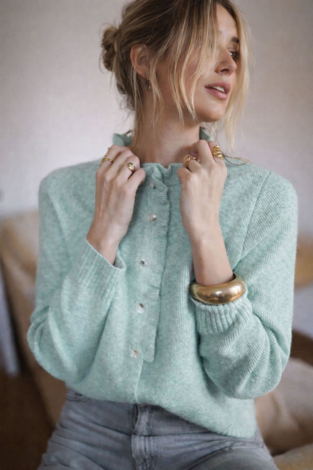 ✨ Gilet vert Pistacio — douceur, fraîcheur & style 💚