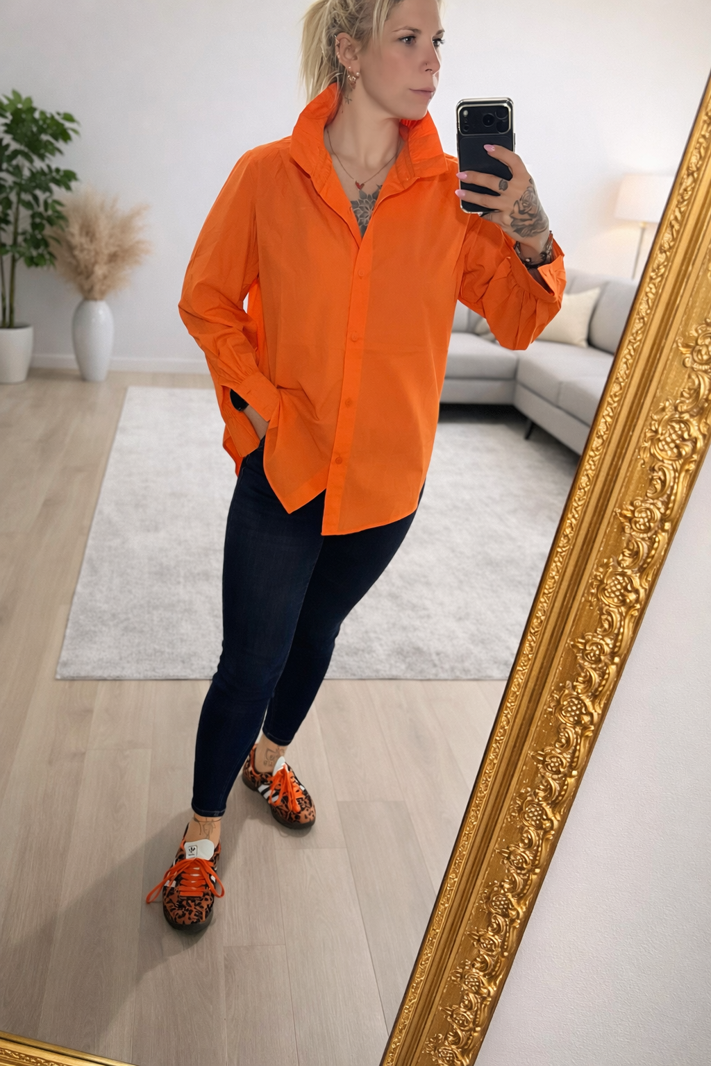 ✨ Chemise Esmeralda Orange — éclat & style affirmé 🧡