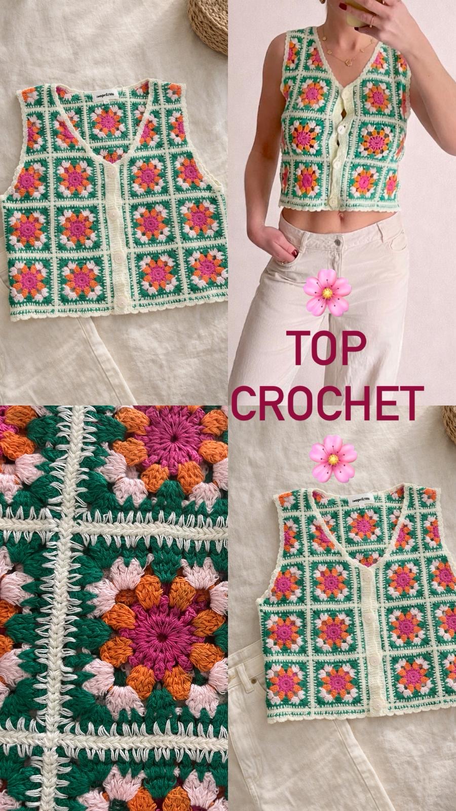Top en crochet Camélia