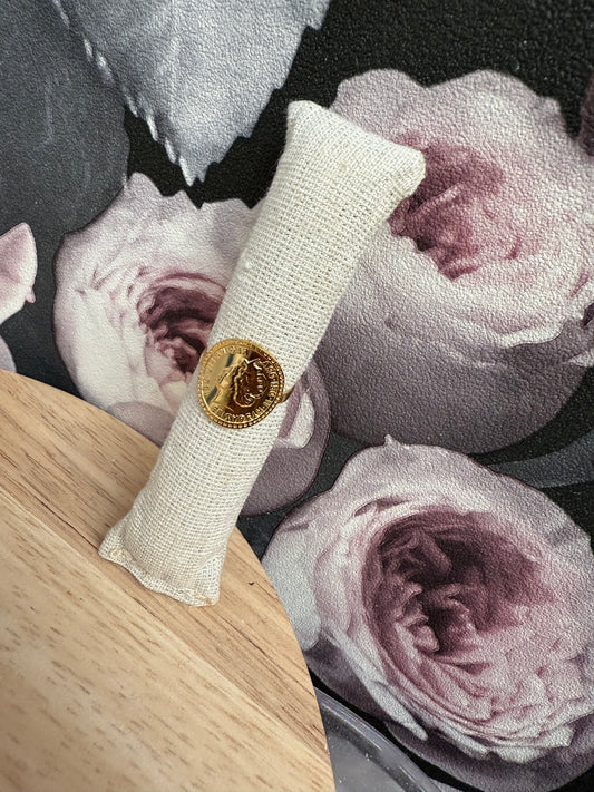 Bague pièce « Louis d’or » plate