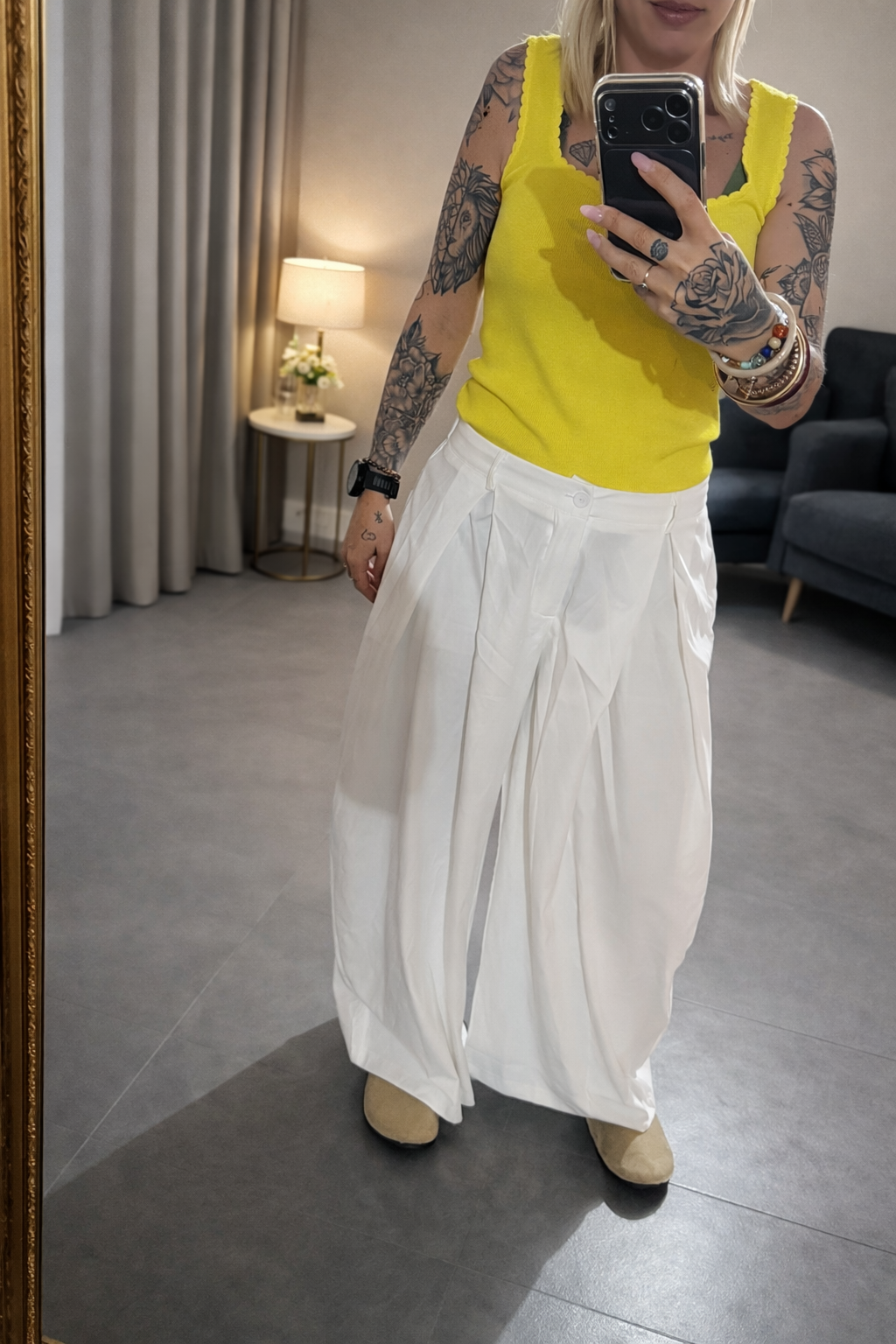 ✨ Pantalon Loukas Blanc — longueur parfaite & style lumineux 🤍 spécial petite