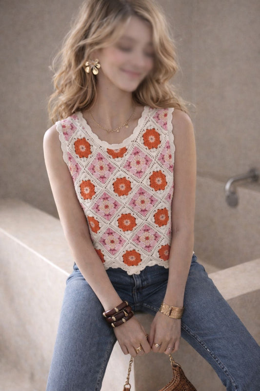 Débardeur en crochet Capucine