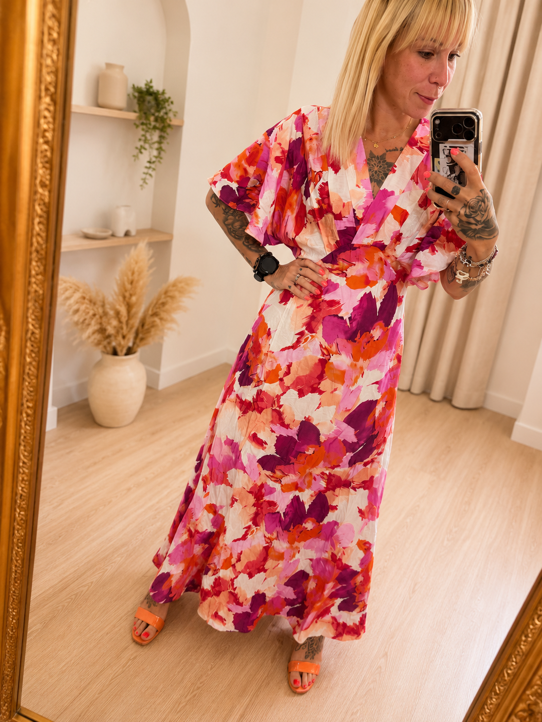 🌺 Robe Longue “Éclat de Pivoine” Paula