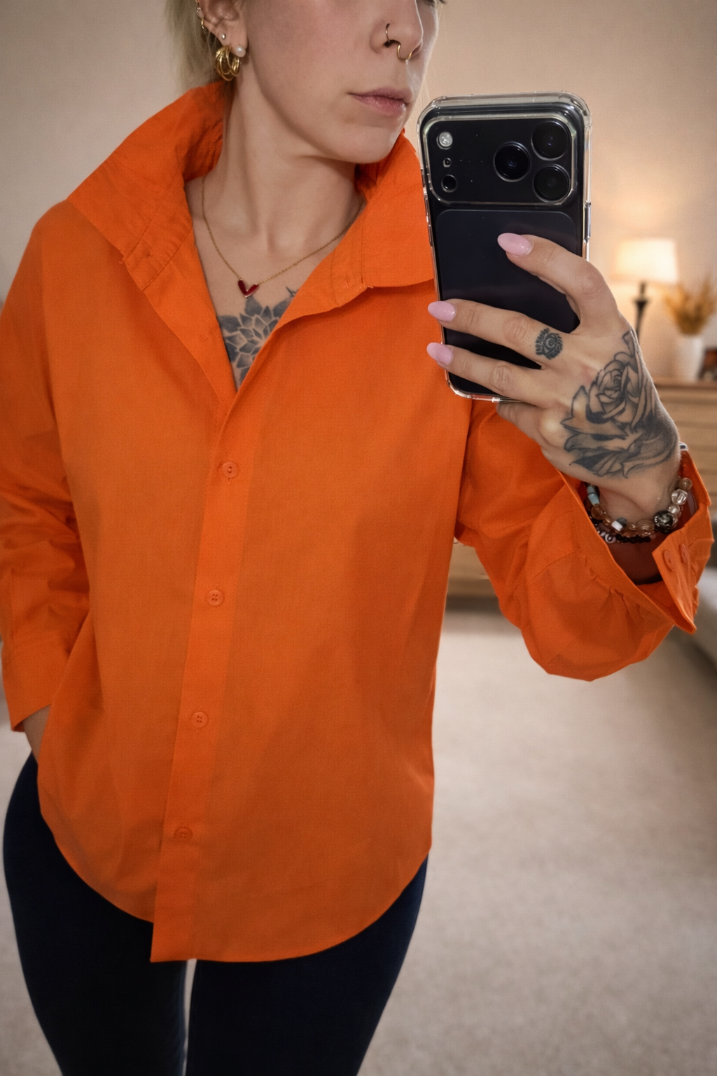✨ Chemise Esmeralda Orange — éclat & style affirmé 🧡