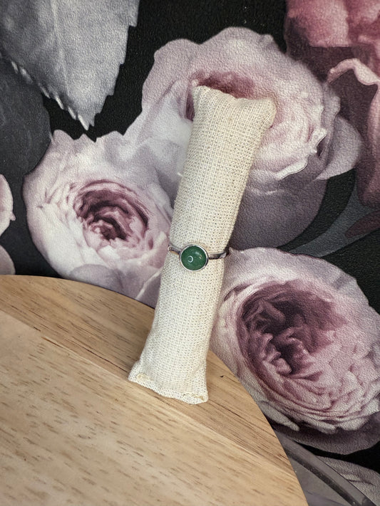 Bague argent en aventurine