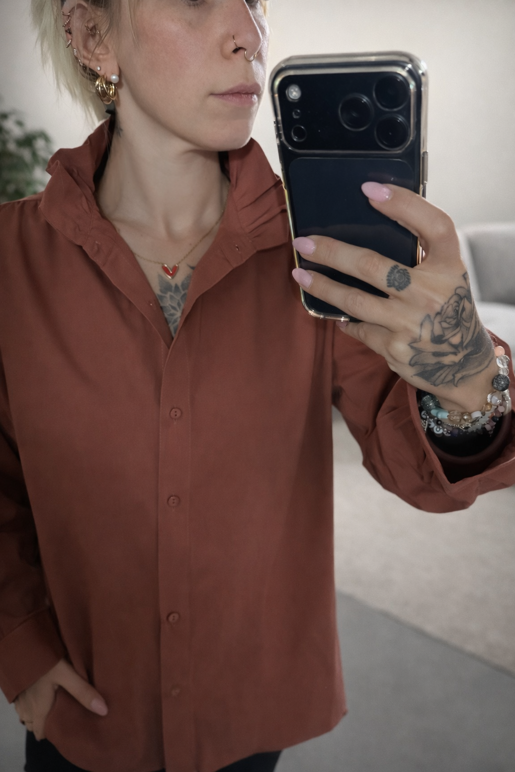 ✨ Chemise Esmeralda Terracotta — chaleur & élégance naturelle 🧡