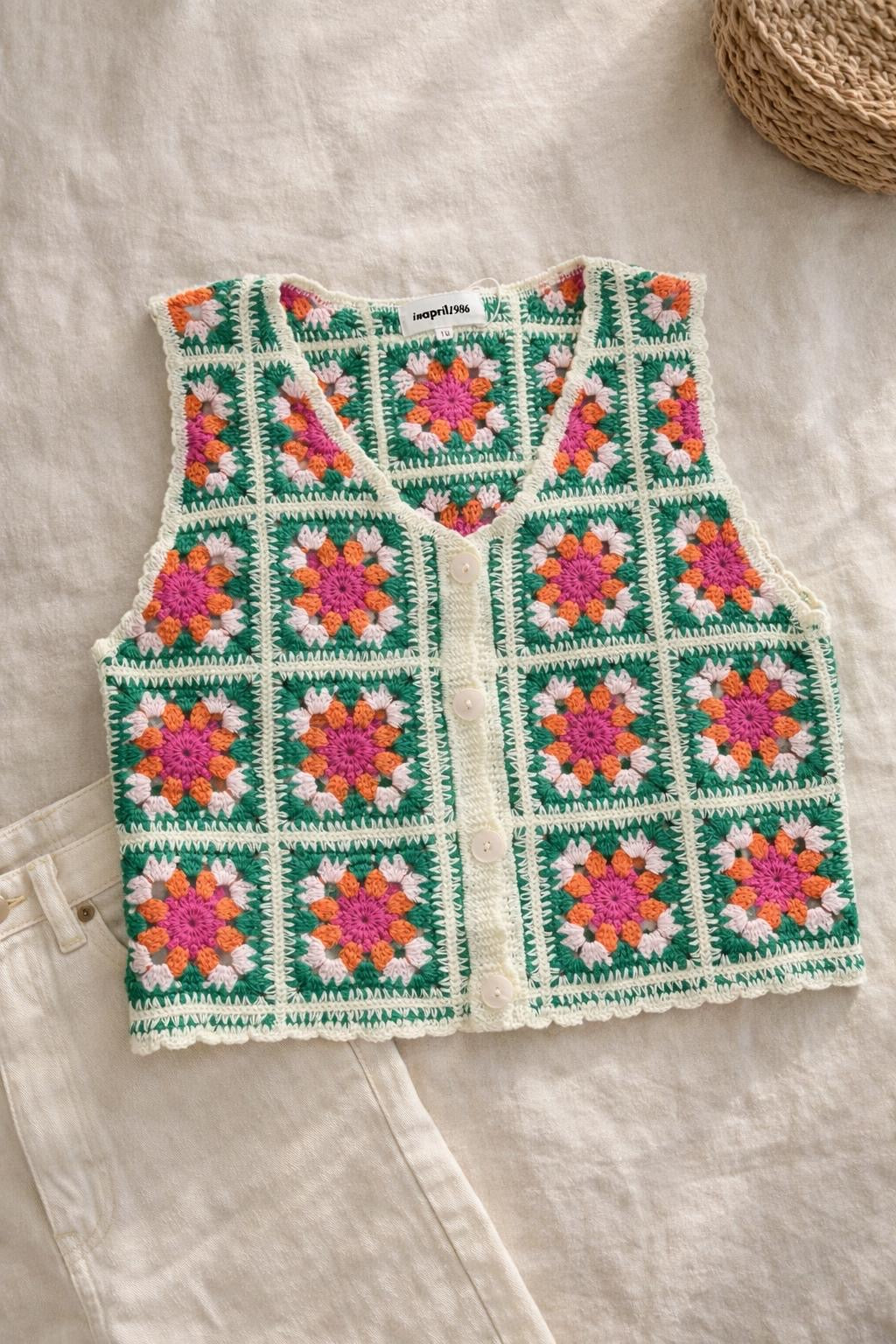 Top en crochet Camélia