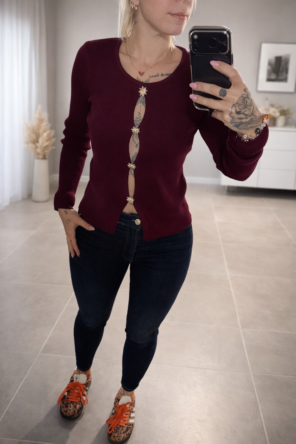 ✨ Pull Bordeaux Erika — chaleur & élégance au quotidien 🍷