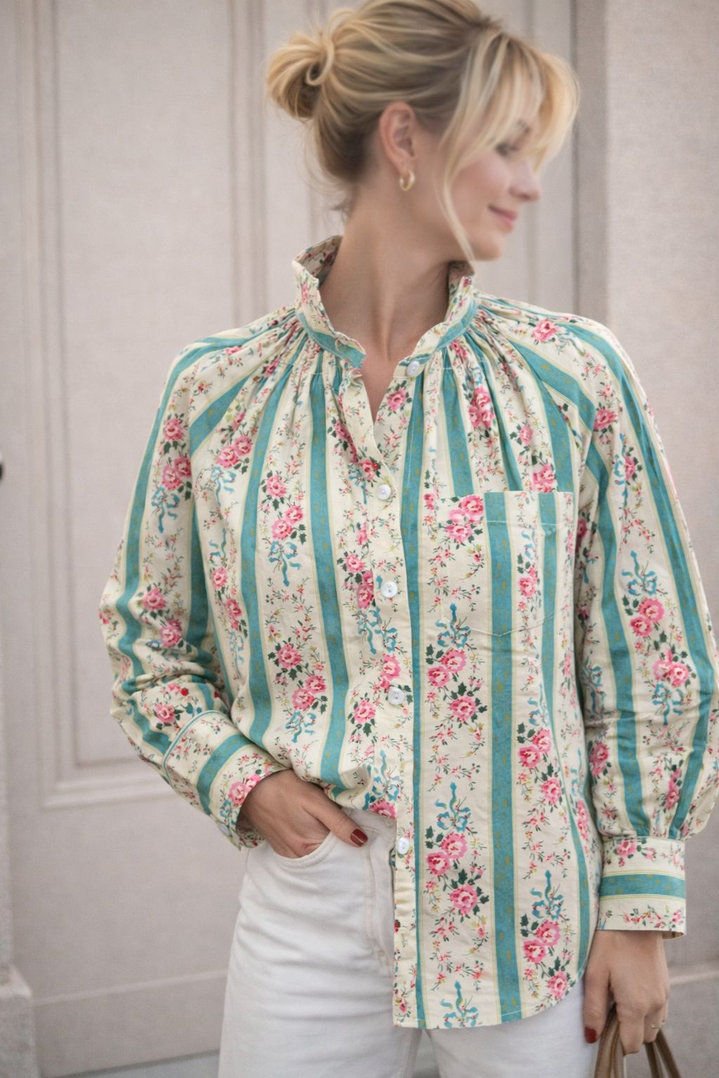 Chemisier Romy fleurs roses