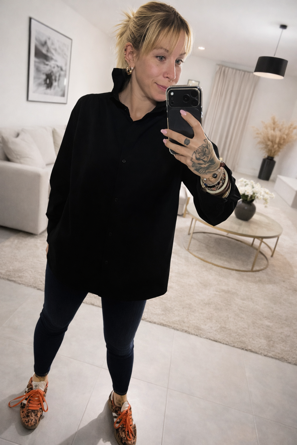 ✨ Chemise Esmeralda Noire — élégance intense & style affirmé 🖤