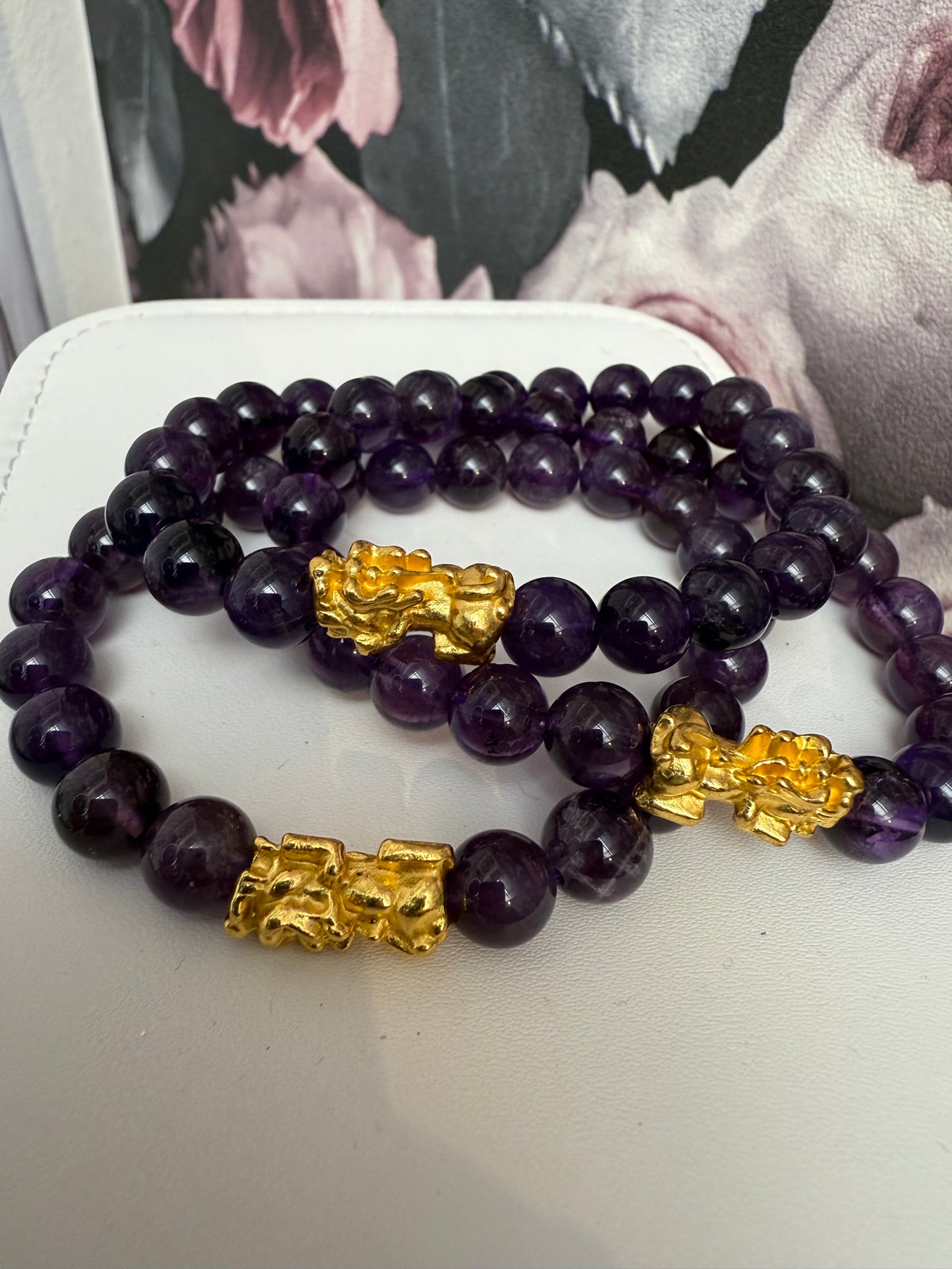 Bracelet améthyste & pixiu