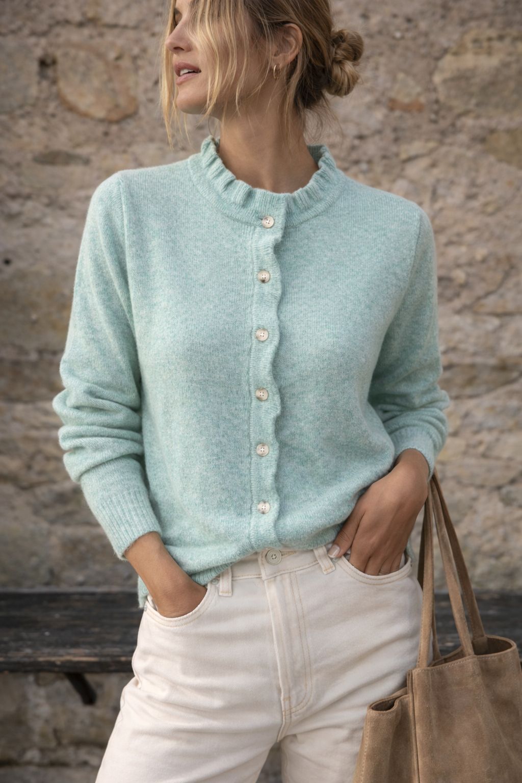 ✨ Gilet vert Pistacio — douceur, fraîcheur & style 💚
